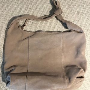 Faux suede hobo purse